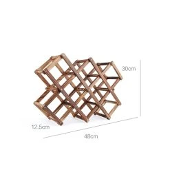 Wewoo Rangement De Cuisine 10 Bouteilles Racks Support à Vin Pliable Porte-... -SoBuy Shop 10 bouteilles racks support a vin pliable porte vin en bois support de cuisine bar etagere d affichage cuisson au carbone 1