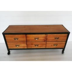 3S. X Home Buffet Industriel Bois Et Métal IRVIN