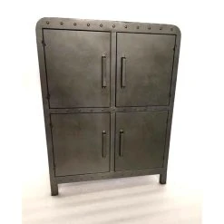 3S. X Home Buffet Industriel En Métal Noir ILO