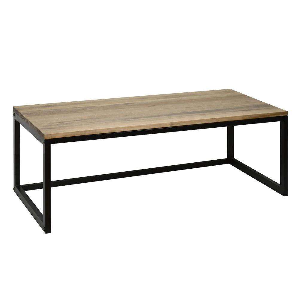 Ds Meubles Table Basse Icub3 - Industriel Vintage 45x120x40 Cm Noir 3 Ds Meubles Table Basse Icub3 - Industriel Vintage 45x120x40 Cm Noir