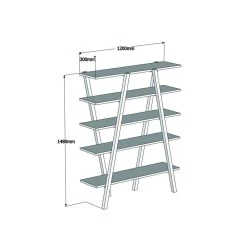 BOBOCHIC Etagère ZONI Noyer -SoBuy Shop 39835 large default