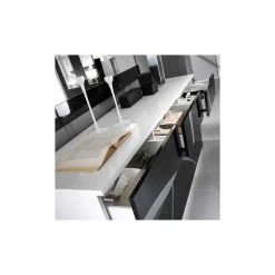 Dansmamaison Buffet 3 Portes 3 Tiroirs Noir/Blanc - CROSS - L 180 X L 49 X H 85 Cm -SoBuy Shop 58854 thickbox default