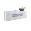 Tousmesmeubles Buffet 2 Portes 4 Tiroirs Laqué Blanc Brillant LED's - TICATO 2 Tousmesmeubles Buffet 2 Portes 4 Tiroirs Laqué Blanc Brillant LED's - TICATO -SoBuy Shop 63193 thickbox default