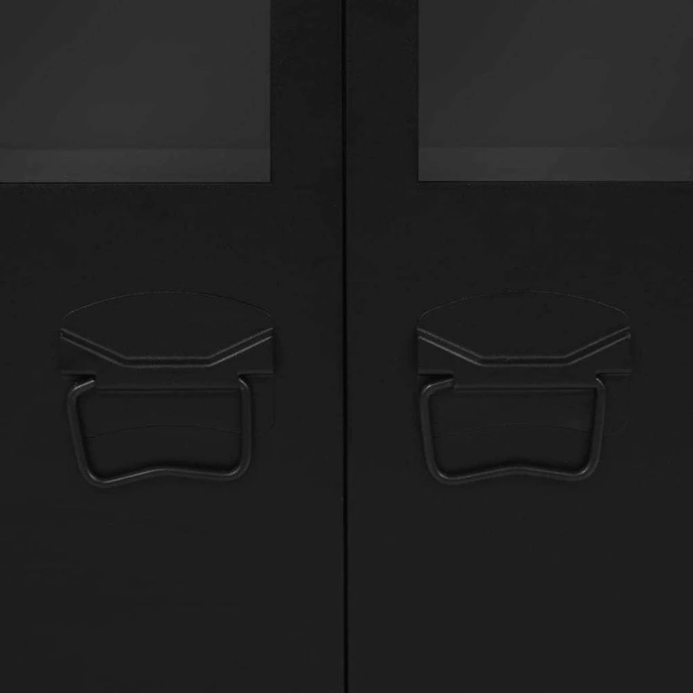 VIDAXL Buffet Métal De Style Industriel 130 X 35 X 70 Cm Noir - Armoires Et ... 4 VIDAXL Buffet Métal De Style Industriel 130 X 35 X 70 Cm Noir - Armoires Et ... – Image 2