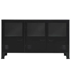 VIDAXL Buffet Métal De Style Industriel 130 X 35 X 70 Cm Noir - Armoires Et ... 9 VIDAXL Buffet Métal De Style Industriel 130 X 35 X 70 Cm Noir - Armoires Et ... -SoBuy Shop 8718475593904 g en hd 2