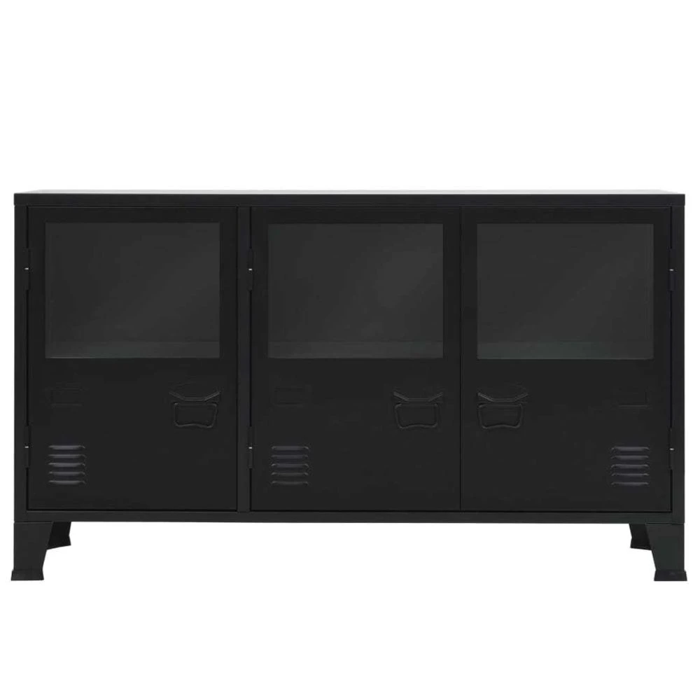 VIDAXL Buffet Métal De Style Industriel 130 X 35 X 70 Cm Noir - Armoires Et ... 5 VIDAXL Buffet Métal De Style Industriel 130 X 35 X 70 Cm Noir - Armoires Et ... – Image 3