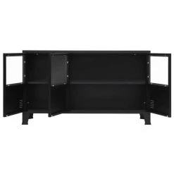 VIDAXL Buffet Métal De Style Industriel 130 X 35 X 70 Cm Noir - Armoires Et ... 10 VIDAXL Buffet Métal De Style Industriel 130 X 35 X 70 Cm Noir - Armoires Et ... -SoBuy Shop 8718475593904 g en hd 3