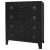 VIDAXL Commode à Tiroirs Métal Style Industriel 78 X 40 X 93 Cm Noir - Armo... 2 VIDAXL Commode à Tiroirs Métal Style Industriel 78 X 40 X 93 Cm Noir - Armo... -SoBuy Shop 8718475593942 a en hd 1