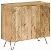VIDAXL Buffet Bois De Manguier Massif 80 X 30 X 75 Cm | Brun - Armoires Et Me... 1 VIDAXL Buffet Bois De Manguier Massif 80 X 30 X 75 Cm | Brun - Armoires Et Me... -SoBuy Shop 8718475604174 a en hd 1