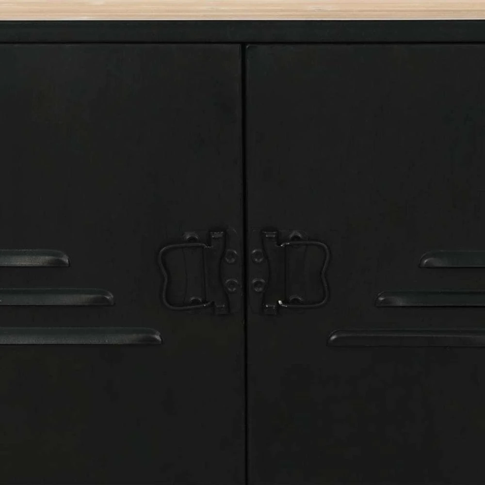 VIDAXL Bibliothèque Bois De Sapin Massif Et Acier 80 X 32,5 X 180 Cm | Noir ... 4 VIDAXL Bibliothèque Bois De Sapin Massif Et Acier 80 X 32,5 X 180 Cm | Noir ... – Image 2