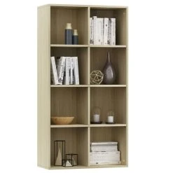 VidaXL Bibliothèque/Buffet Chêne Sonoma 66 X 30 X 130 Cm Aggloméré -SoBuy Shop 8719883673172 g en hd 1
