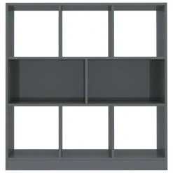 VidaXL Bibliothèque Gris Brillant 97,5 X 29,5 X 100 Cm Aggloméré -SoBuy Shop 8719883673400 g en hd 2