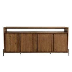 MACABANE ALIDA Buffet 4 Portes 2 Niches En Bois De Teck Recyclé -SoBuy Shop alida buffet 4 portes 2 niches en bois de teck recycle 501593 2 1140x1140