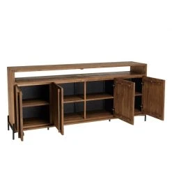MACABANE ALIDA Buffet 4 Portes 2 Niches En Bois De Teck Recyclé -SoBuy Shop alida buffet 4 portes 2 niches en bois de teck recycle 501593 8 1140x1140