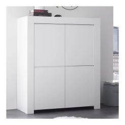 KASALINEA Argentier 110 Cm Design Blanc Laqué AGATHE