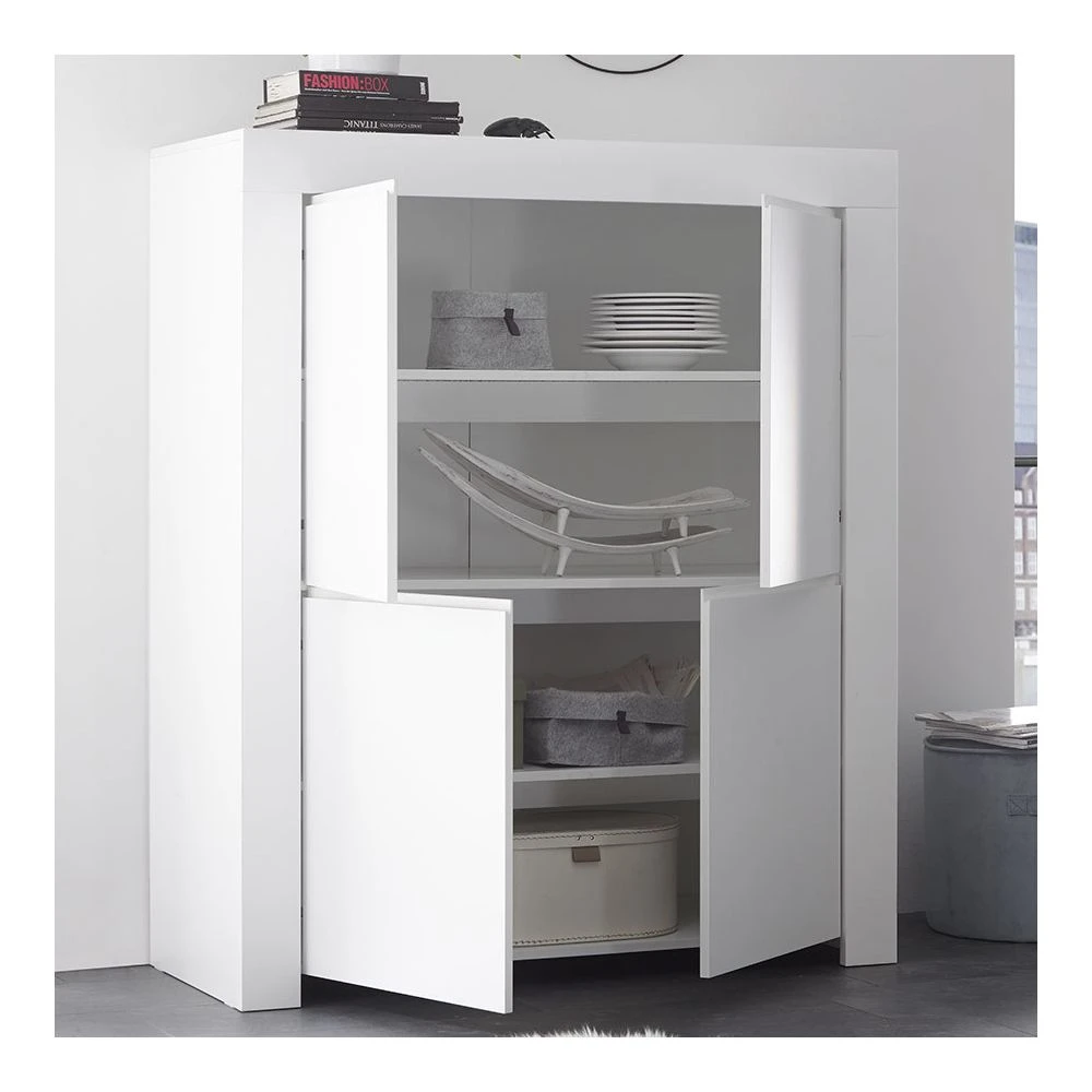 KASALINEA Argentier 110 Cm Design Blanc Laqué AGATHE 5 KASALINEA Argentier 110 Cm Design Blanc Laqué AGATHE – Image 3