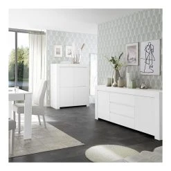 KASALINEA Argentier 110 Cm Design Blanc Laqué AGATHE 10 KASALINEA Argentier 110 Cm Design Blanc Laqué AGATHE -SoBuy Shop argentier design blanche zd5 z
