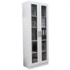 SANS MARQUE Armoire Bibliothèque 2 Portes Vitrées Blanche -SoBuy Shop armoire bibliotheque 2 portes vitrees blanche 9756578 25257678 1140x1140