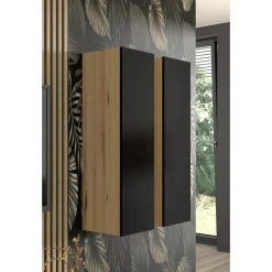 Bim Furniture Armoire Murale DUO 120 Cm Chêne Artisan / Noir Mat -SoBuy Shop armoire murale duo 120 cm chene artisan noir mat 13482400 36904104 1140x1140