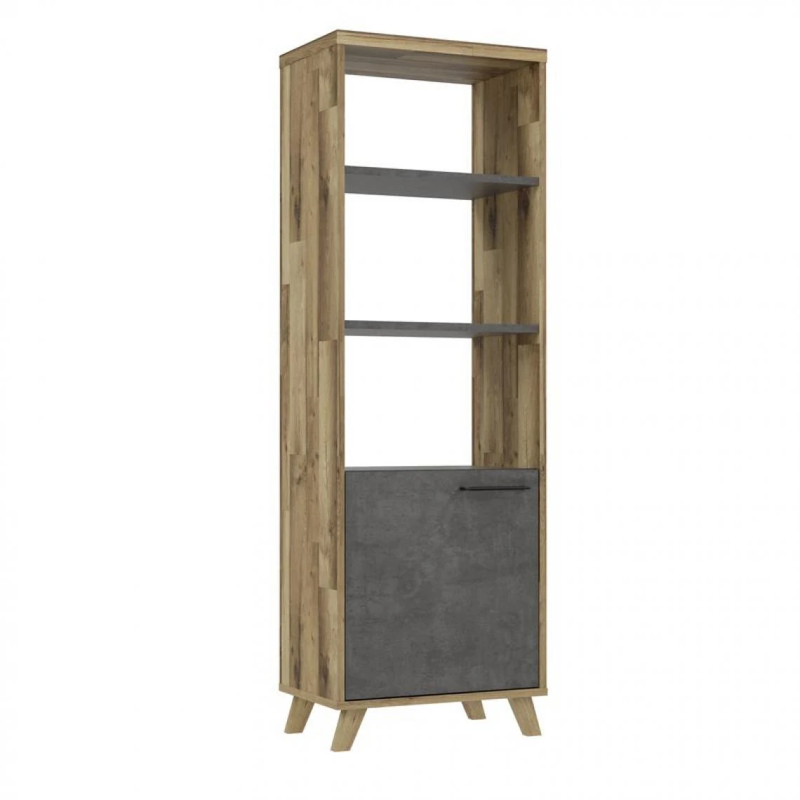 BUT Bibliothèque 1 Porte RICCIANO Imitation Chêne Et Béton 3 BUT Bibliothèque 1 Porte RICCIANO Imitation Chêne Et Béton