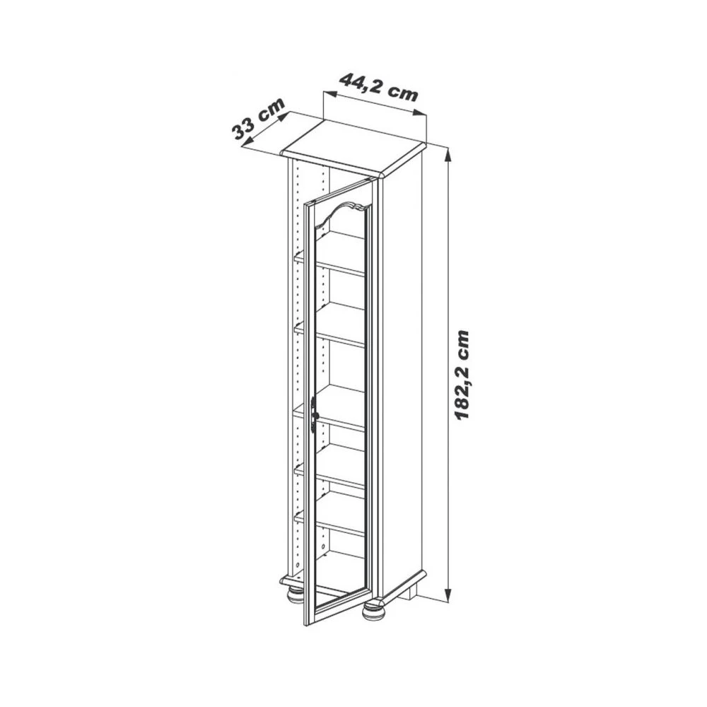Beaux Meubles Pas Chers Bibliothèque 1 Grande Porte Vitrée Chêne 5 Beaux Meubles Pas Chers Bibliothèque 1 Grande Porte Vitrée Chêne – Image 3