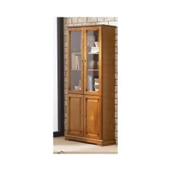 Beaux Meubles Pas Chers Bibliothèque 4 Portes Merisier -SoBuy Shop bibliotheque 4 portes merisier louis philippe 7202pv 2