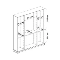 Beaux Meubles Pas Chers Bibliothèque 4 Grandes Portes Vitrées Merisier -SoBuy Shop bibliotheque 4 portes vitrees louis philippe 2
