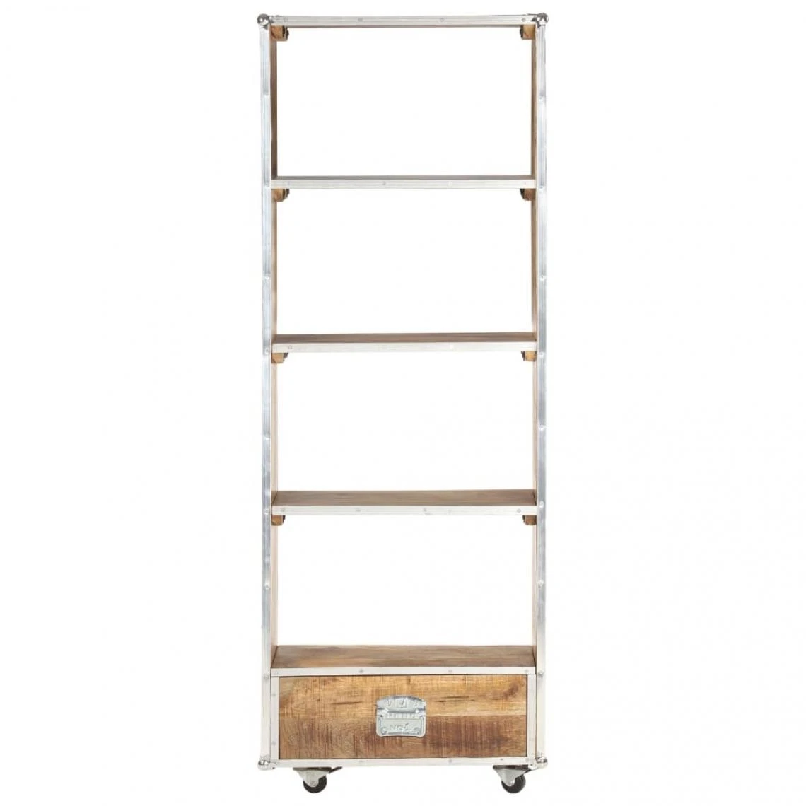 Wottes Bibliothèque 56x28x163 Cm Bois Massif De Manguier Brut 5 Wottes Bibliothèque 56x28x163 Cm Bois Massif De Manguier Brut – Image 3