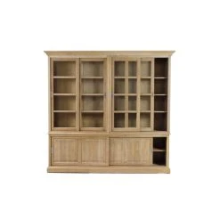 HELLIN Bibliothèque 6 Portes En Chêne - VICTORIA -SoBuy Shop bibliotheque 6 portes en chene 1