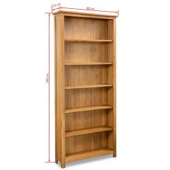 Wottes Bibliothèque à 6 étagères 80x22,5x180 Cm Bois De Chêne Massif -SoBuy Shop bibliotheque a 6 etageres 80x225x180 cm bois de chene massif 11555498 30307400 1140x1140