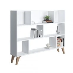 ALTER Bibliothèque à Huit Compartiments Ouverts, 139,60 X 25 X 106 Cm, Cou... -SoBuy Shop bibliotheque a huit compartiments ouverts 13960 x 25 x 106 cm couleur blanche 11026632 28801198 1140x1140