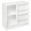Atmosphera, Createur D'Interieur Bibliothèque à Porte Coulissante En MDF - Hauteur 75 Cm - Blanc -SoBuy Shop bibliotheque a porte coulissante en mdf hauteur 75 cm blanc 10645540 27715762 1140x1140