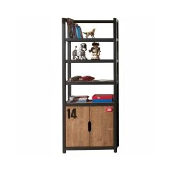 NOUVOMEUBLE Bibliothèque De Chambre Enfant En Bois Industrielle BRONX -SoBuy Shop bibliotheque ado bois zd2 z