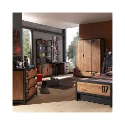 NOUVOMEUBLE Bibliothèque De Chambre Enfant En Bois Industrielle BRONX -SoBuy Shop bibliotheque ado bois zd3 z