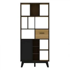 BUT Bibliothèque ALONSO Imitation Chêne Et Noir