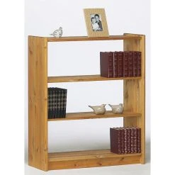 Pegane Bibliothèque Avec 2 étagères En Pin Massif Naturel Huilé - Dim : 1...