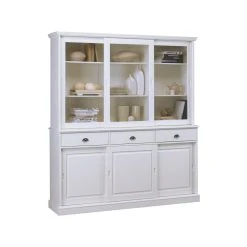 Beaux Meubles Pas Chers Vaisselier Blanc 6 Portes Coulissantes