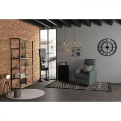 BUT Bibliothèque BONO Imitation Chêne Et Noir -SoBuy Shop bibliotheque bono imitation chene et noir 9798330 25339424 1140x1140