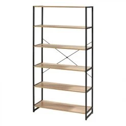 BUT Bibliothèque BONO Imitation Chêne Et Noir -SoBuy Shop bibliotheque bono imitation chene et noir 9798330 25339426 1140x1140