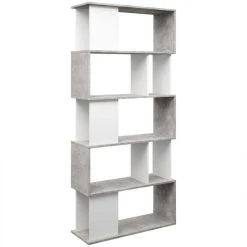 BUT Bibliothèque CLASS 2 Béton/blanc