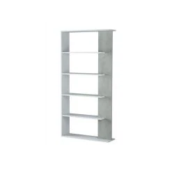 Usinestreet Bibliothèque DAPHNÉ 4 Tablettes L90cm X H180cm - Blanc / Béton -SoBuy Shop bibliotheque daphn 4 tablettes l90cm x h180cm blanc beton 9891786 25486324 1140x1140