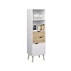 ALTER Bibliothèque De Style Scandinave Avec Deux étagères, Deux Tiroirs E... -SoBuy Shop bibliotheque de style scandinave avec deux etageres deux tiroirs et une porte blanc et chene mesure 50 x 171 x 39 cm 10614908 27611202 1140x1140