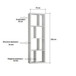 Inside 75 Bibliothèque Design RUBY Chêne Naturel Largeur : 70 Cm -SoBuy Shop bibliotheque design ruby chene naturel largeur 70 cm 10986052 28697772 1140x1140