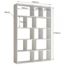 Inside 75 Bibliothèque Design RUBY Gris Béton Largeur 150 Cm 8 Inside 75 Bibliothèque Design RUBY Gris Béton Largeur 150 Cm -SoBuy Shop bibliotheque design ruby gris beton largeur 150 cm 10986054 28697780 1140x1140