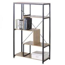 Urban Living Bibliothèque En Métal De Haute Qualité Bibliothèque 74x34xH130.5 C...