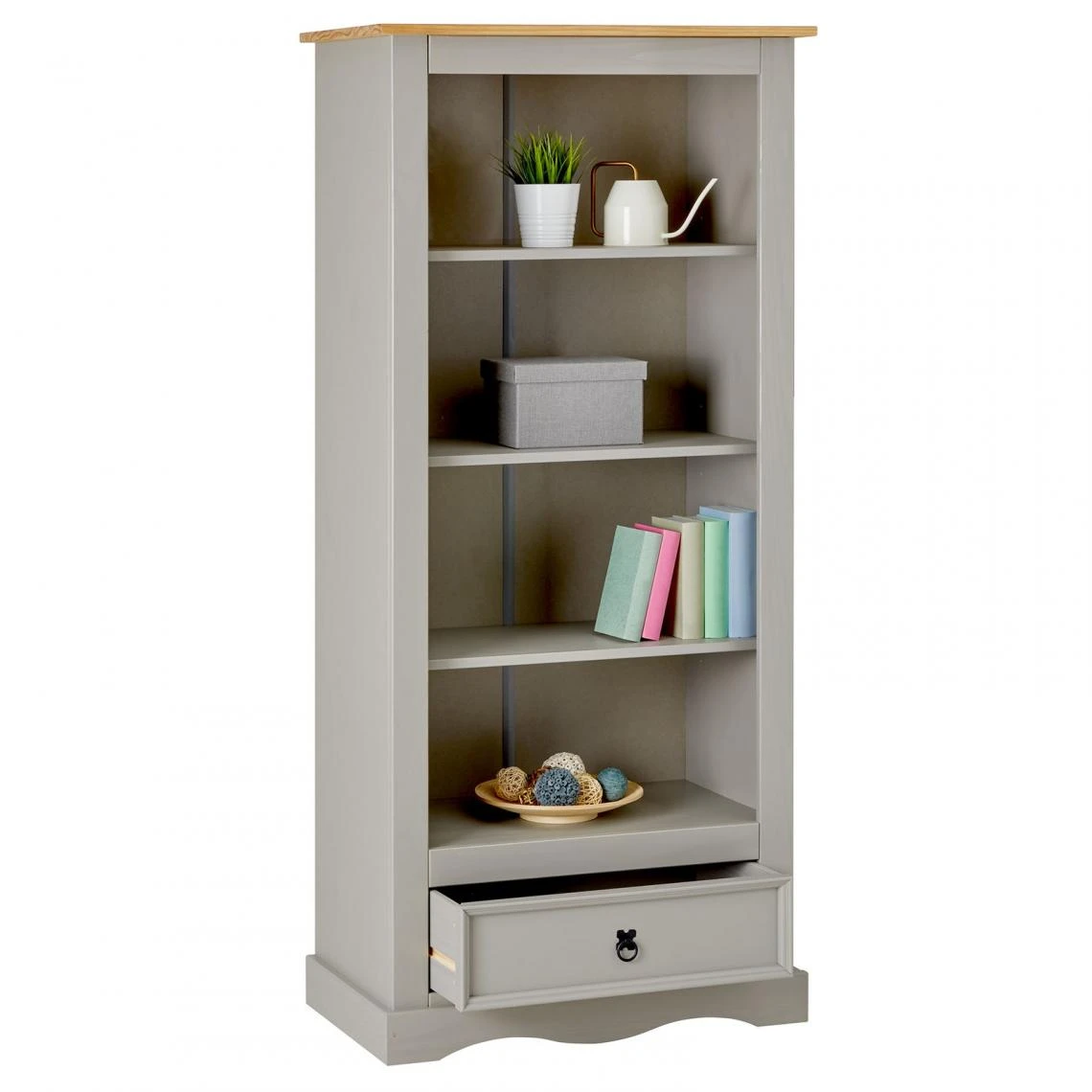 IDIMEX Bibliothèque En Pi TEQUILA Style Mexicain, 4 étagères Et 1 Tiroir, ... 5 IDIMEX Bibliothèque En Pi TEQUILA Style Mexicain, 4 étagères Et 1 Tiroir, ... – Image 3