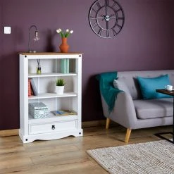 IDIMEX Bibliothèque En Pin CAMPO Style Mexicain, 3 étagères Et 1 Tiroir -SoBuy Shop bibliotheque en pin campo style mexicain 3 etageres et 1 10637342 60178 1140x1140