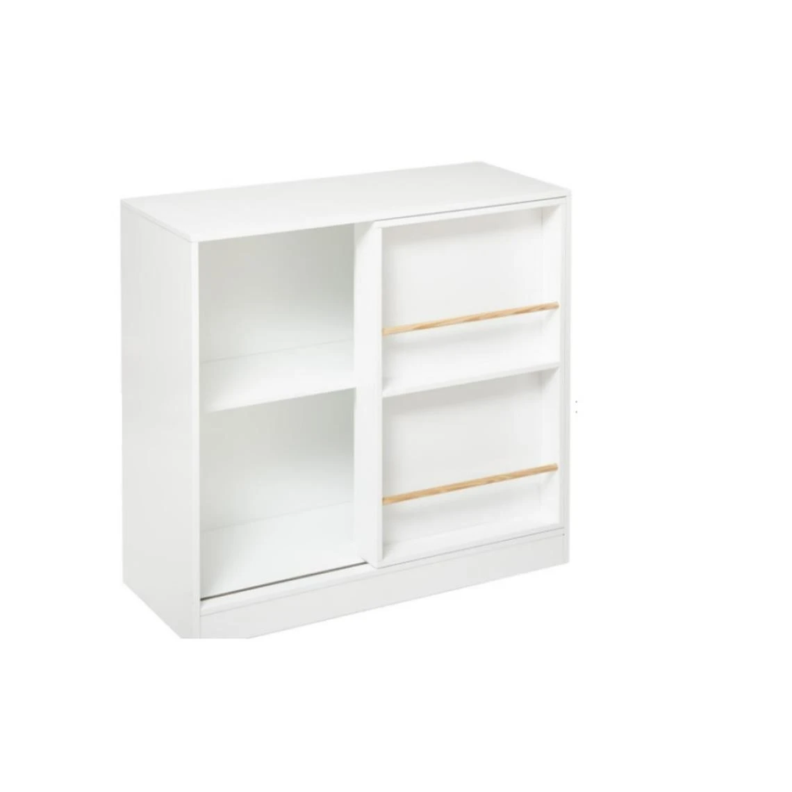 Pegane Bibliothèque Enfant Avec Porte Coulissante En Bois Coloris Blanc - Lo... 3 Pegane Bibliothèque Enfant Avec Porte Coulissante En Bois Coloris Blanc - Lo...
