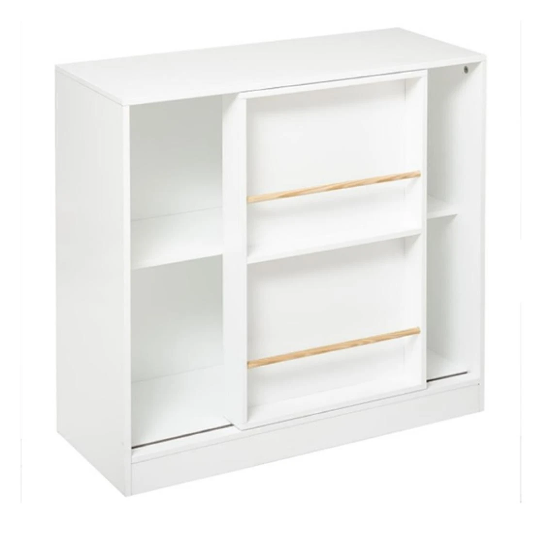 Pegane Bibliothèque Enfant Avec Porte Coulissante En Bois Coloris Blanc - Lo... 5 Pegane Bibliothèque Enfant Avec Porte Coulissante En Bois Coloris Blanc - Lo... – Image 3
