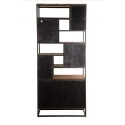 MACABANE Bibliothèque Haute ALIDA 2 Portes Et 10 Open Space Bois Teck Recycl?... -SoBuy Shop bibliotheque haute alida 2 portes et 10 open space bois teck recycle acacia mahogany et metal design 501461 6 1140x1140